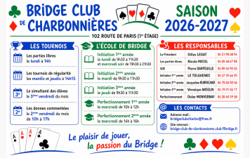 CALENDRIER RENTREE BRIDGE 2026/2027